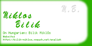 miklos bilik business card